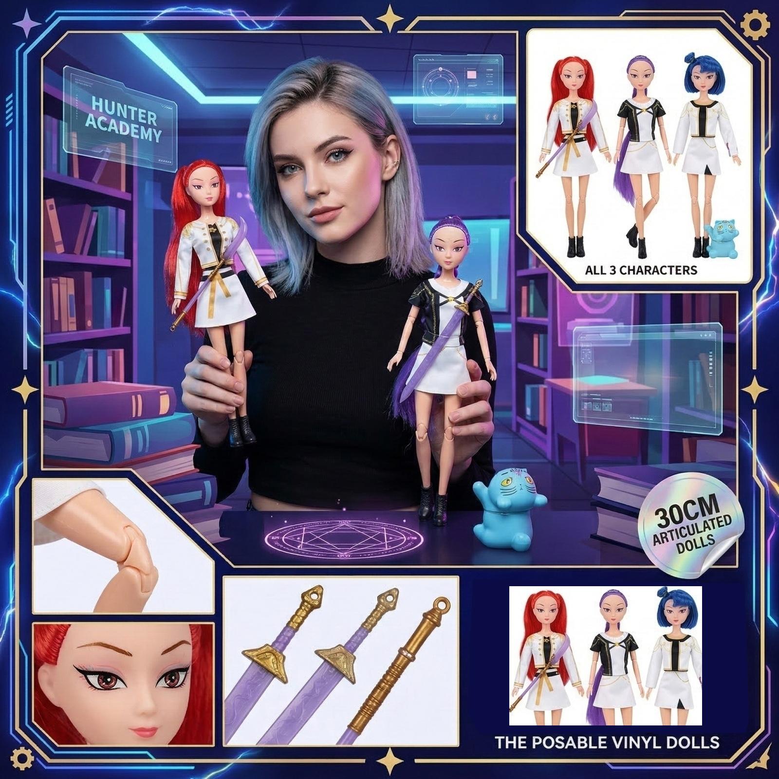 30cm Vinyl Doll Toy With Movable Joints One Size