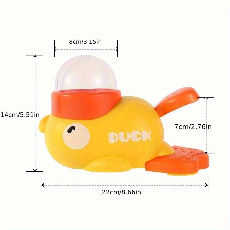 1 interactive press-on dog snack dispenser toy, slow food puzzle feeder, duck shape
