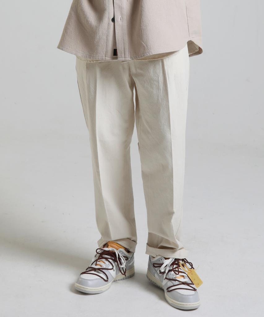STAGE NAME Washed Tapered Wide Pants_Cream