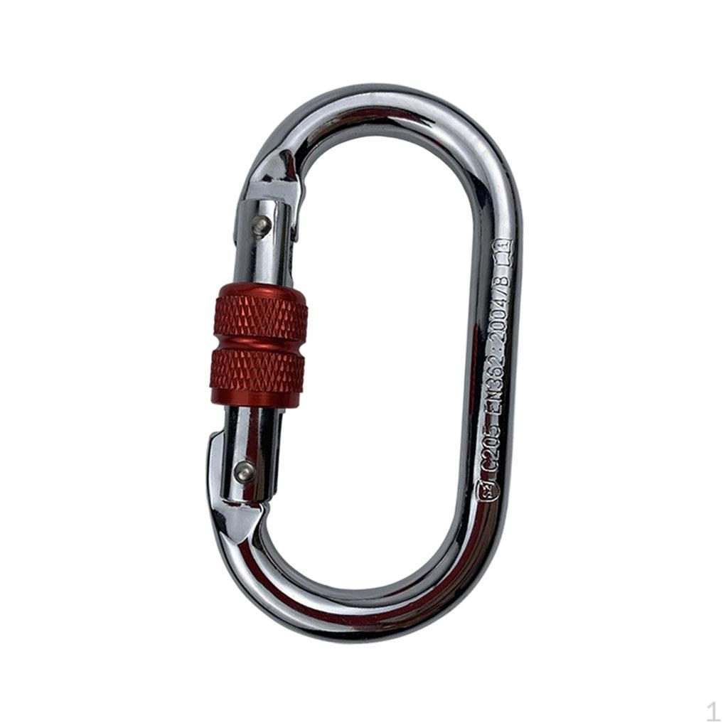 Rock Climbing Carabiner Connector Buckle Outdoor Heavy Duty 25kN for Caving Camping Equipment