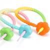 2-10Pcs Silicone Plum Blossom Gradient Keychain