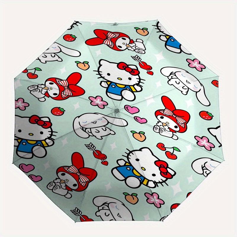 Hello Kitty,My Melody Automatic Umbrella-Foldable, Durable 8-Bone Design, Compact and Stylish, Great for Camping, Halloween, Christmas, Moth