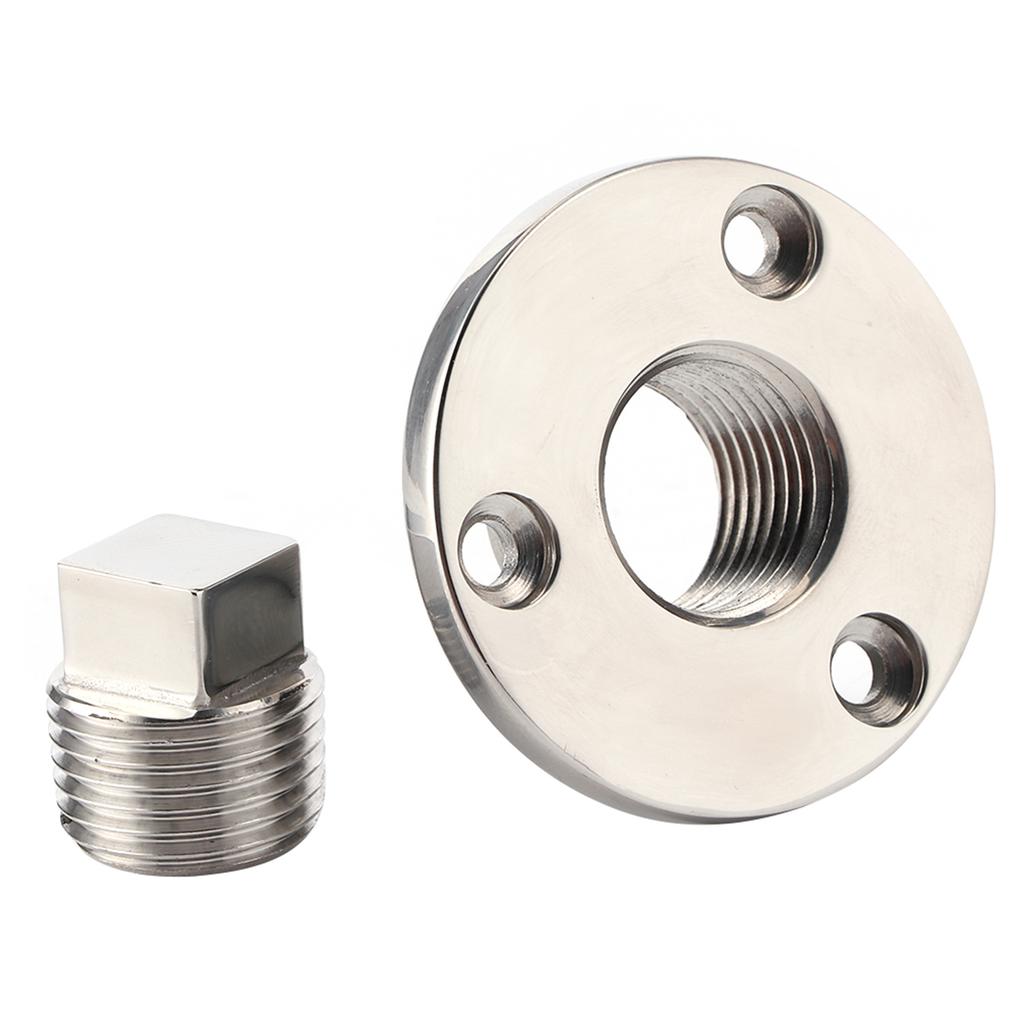 Stainless Steel 2in Drain Plug Boat Hull Screw Hole Ornament for Marine Boats Yacht Ship