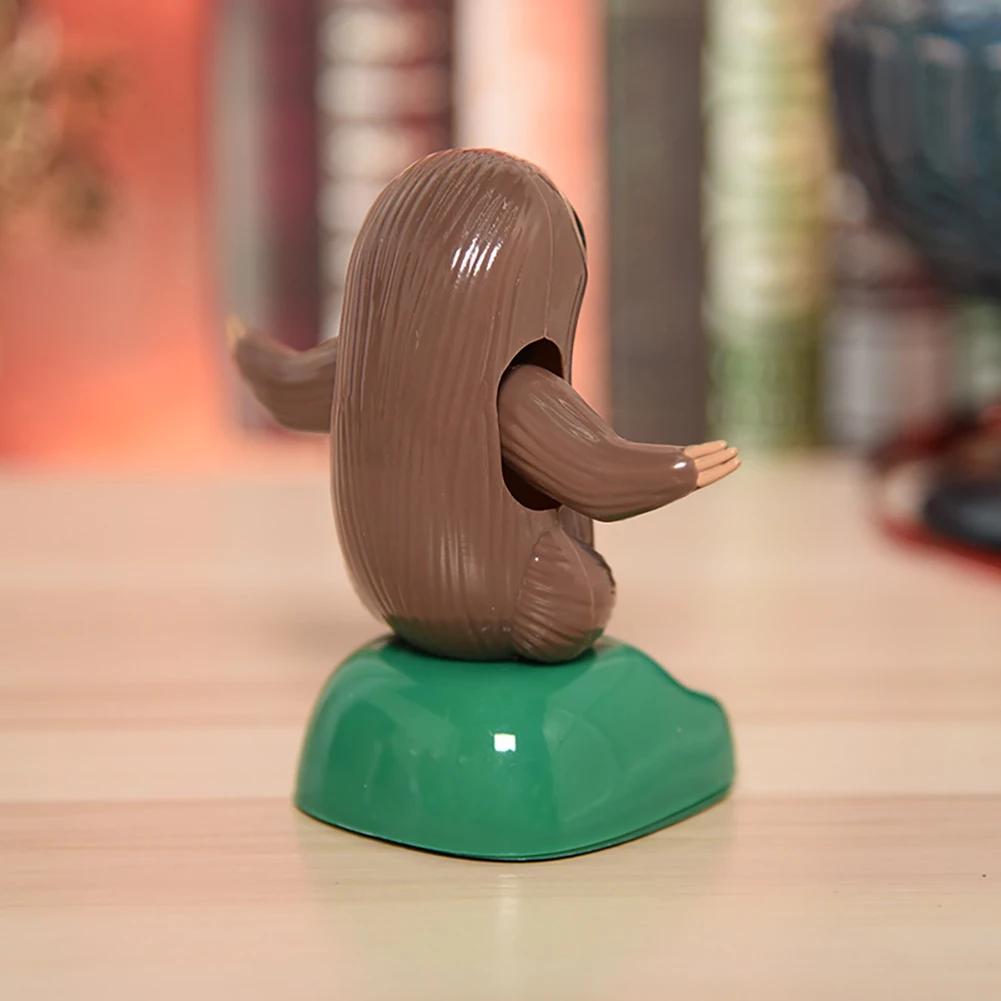 Car Ornament Swing Doll Auto Interior Accessories Solar Power Shaking Head Dancing Doll Sloth Dashboard Decoration Car Styling