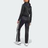 Adidas Glam Track Suit Letter Logo Printed Hooded Zip Long Sleeve Loose Waist Long Pants Casual Set Women Tracksuit Black IN1836