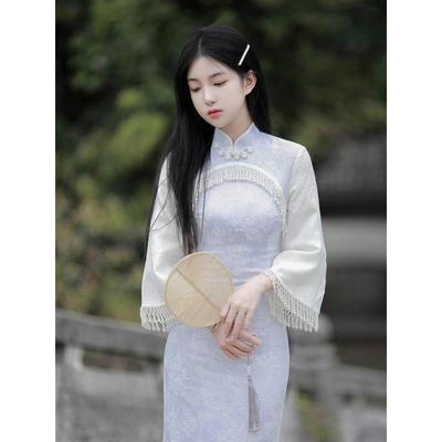 Verbessertes Cheongsam Herbstkleid im Vintage-Stil, Partykleid