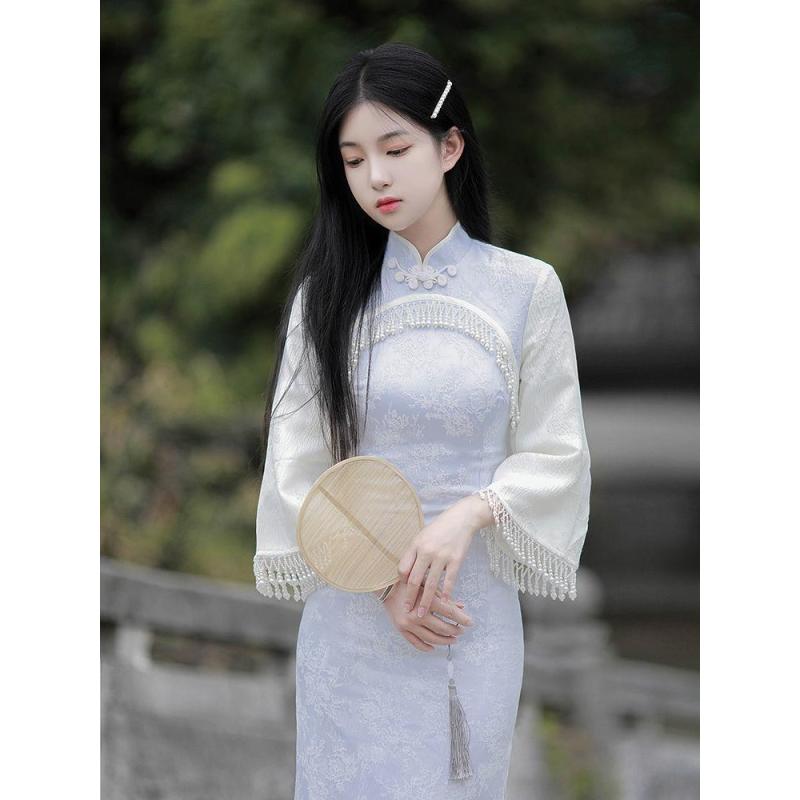 

Улучшенное платье Cheongsam в осеннем винтажном стиле, вечернее платье