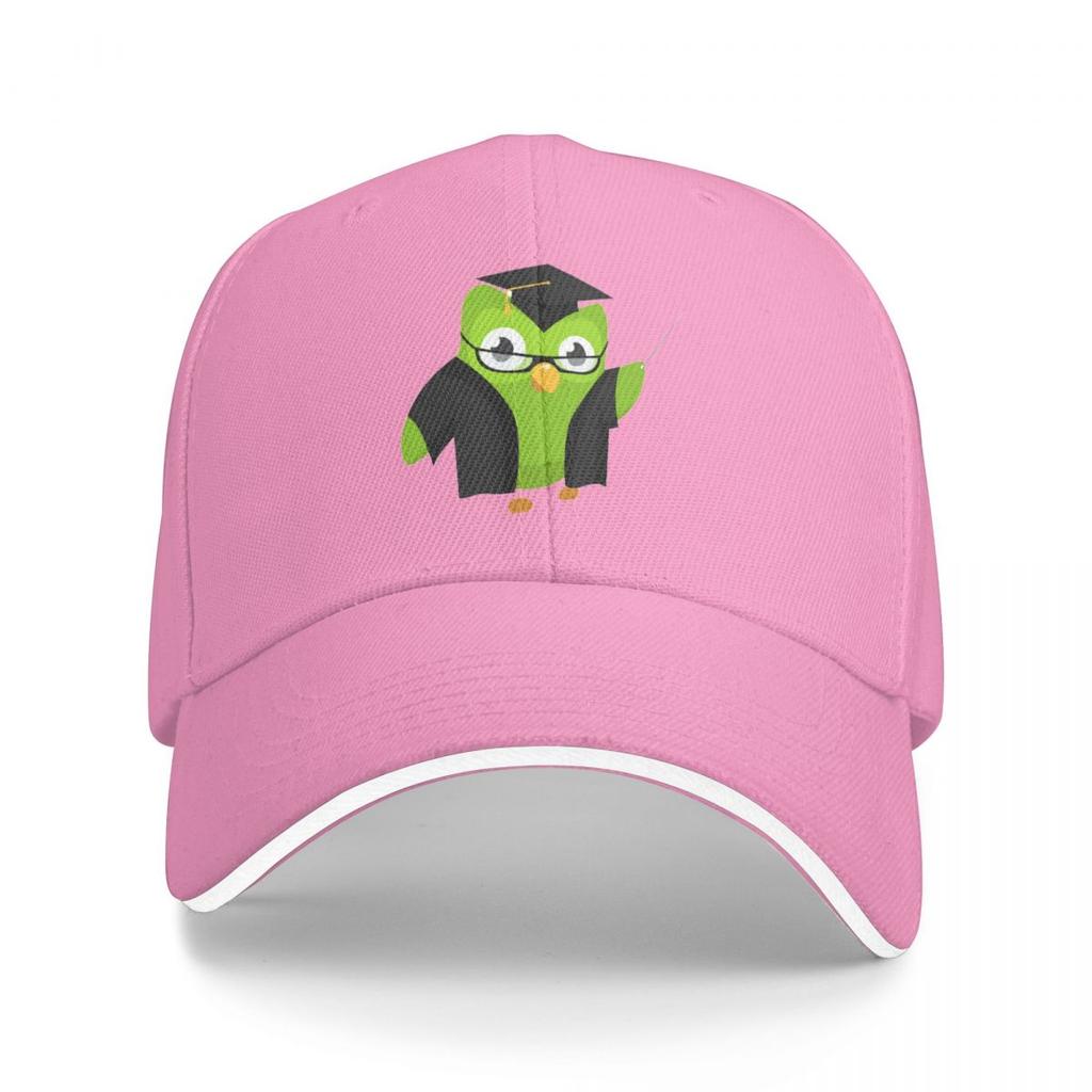 Duolingo Owl Duo Print Baseball Caps Snapback Baseball Hats Breathable Casual Casquette Outdoor for Men And Women