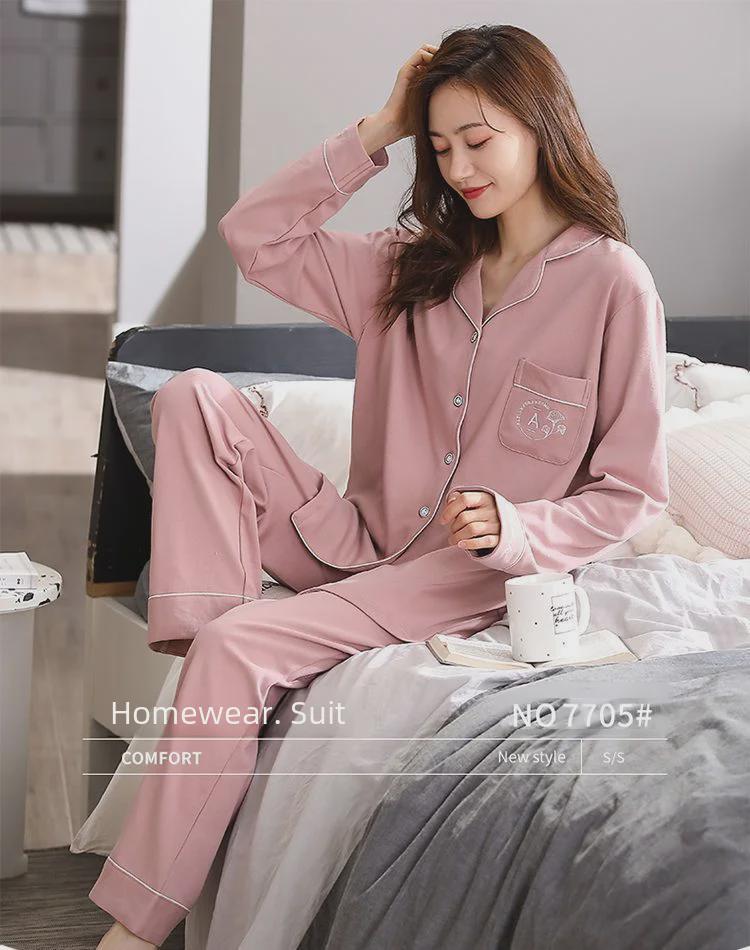 Cardigan Pajama Set - Women's Large 100% Cotton