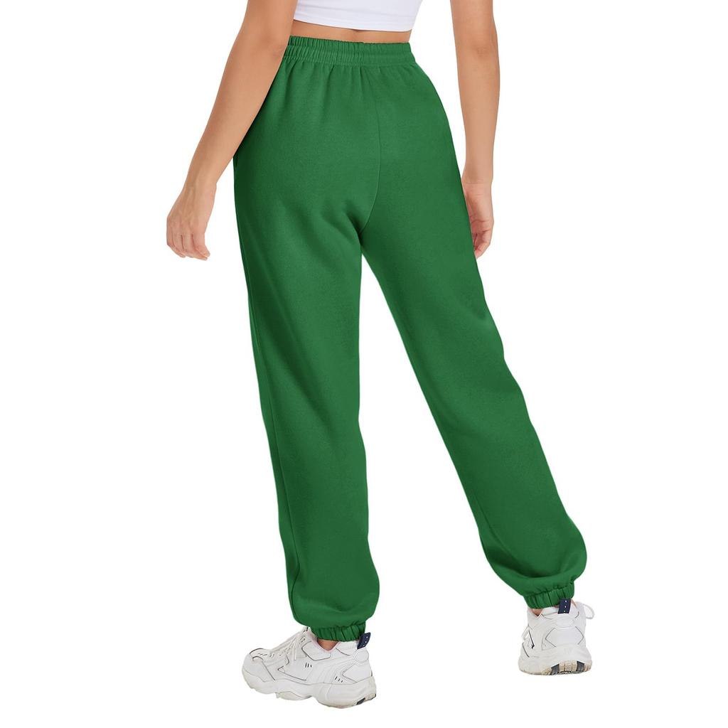 Dámské zimní tepláky Jednobarevné Kalhoty pro volný čas Dámské fleecové tepláky Rovné široké nohavice