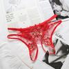 Sexy Lingerie Women's Underwear Embroidered Hollow Mesh Seductive Thong Panties Underpants G Strings Crotchless Bandage Underwear Lingerie for Women