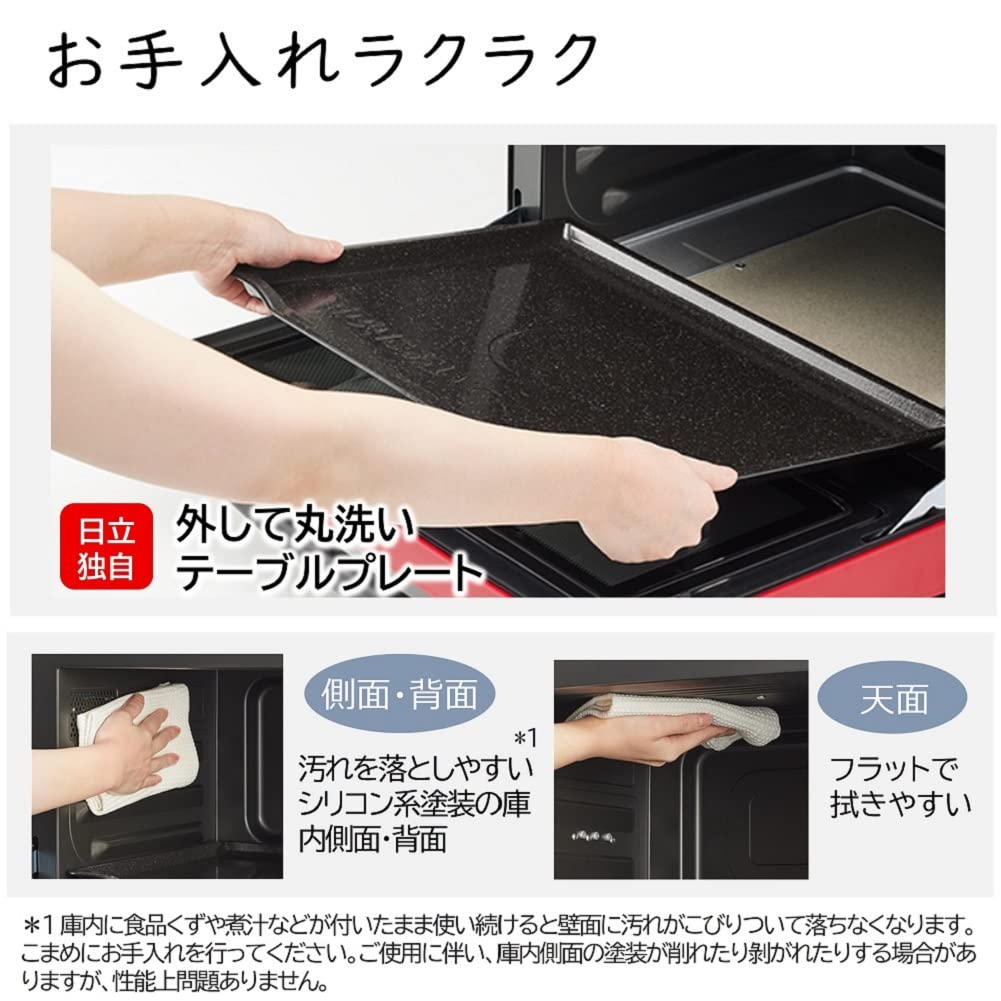Hitachi Microwave Oven Healthy Chef 31L R Red Boiler Type Superheated Steam Single Stage Wide Oven MRO-S8Z 250℃