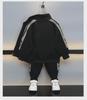 Boys' 2024 Spring/Autumn Casual Korean Sports Suit: Stylish Lettered Top & Pants Set for Kids