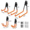 Heavy-Duty Wall-Mounted Metal Bicycle Storage Hooks for Garage or Warehouse