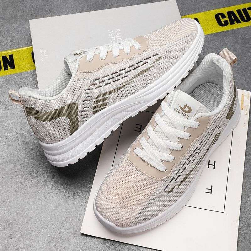 Men's shoes autumn breathable weaving sports new running mesh deodorant casual net shoes men's versatile trendy shoes