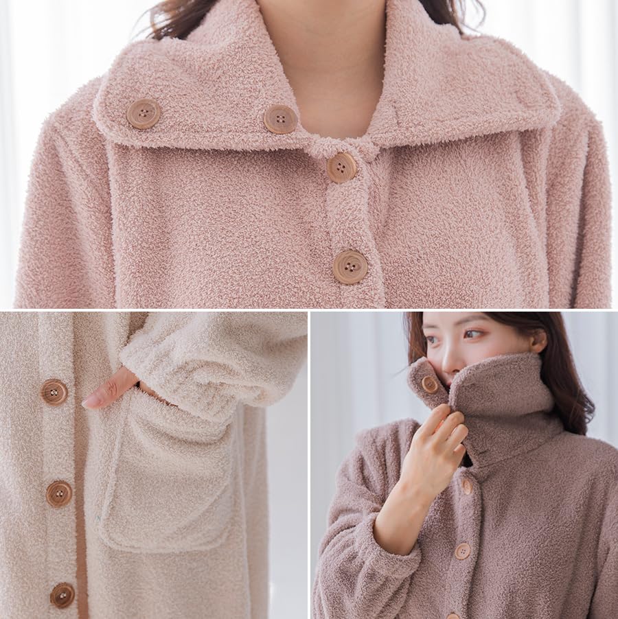 Room Room Long Blanket [growncharm] Women's Wear, Dress, Pajamas, Fluffy, Wear, Cardigan, [MOKO05] (White)
