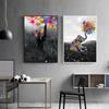 Nordic Painting Colorful Wild Elephant Canvas Wall Art Pictures Animals Poster Decoration for Modern Living Room Home Decoration