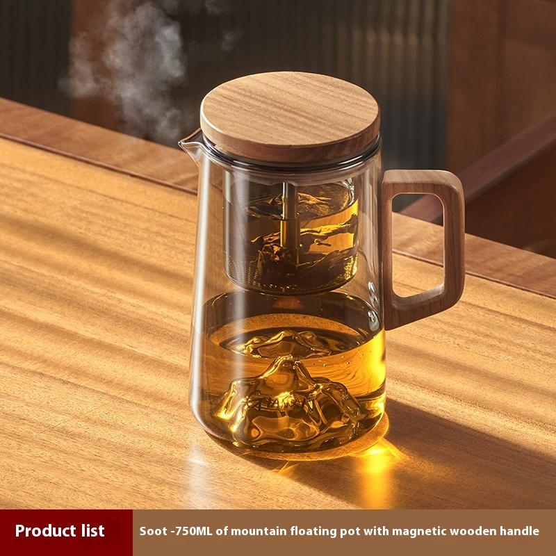 

GIANXI Крышка Магнитная Адсорбция Чайник-заварник для чая Высокотемпературный Стеклянный Чайник Разделительный Фильтр Чайник для заваривания чая