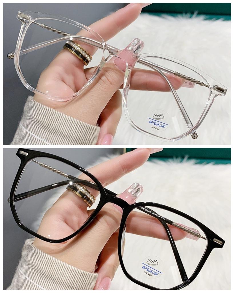 2pcs Anti- Radiation Eye Eyeglasses Durable Frames Anti- Blue Lightweight Replaceable Lenses Shades for Female/Male
