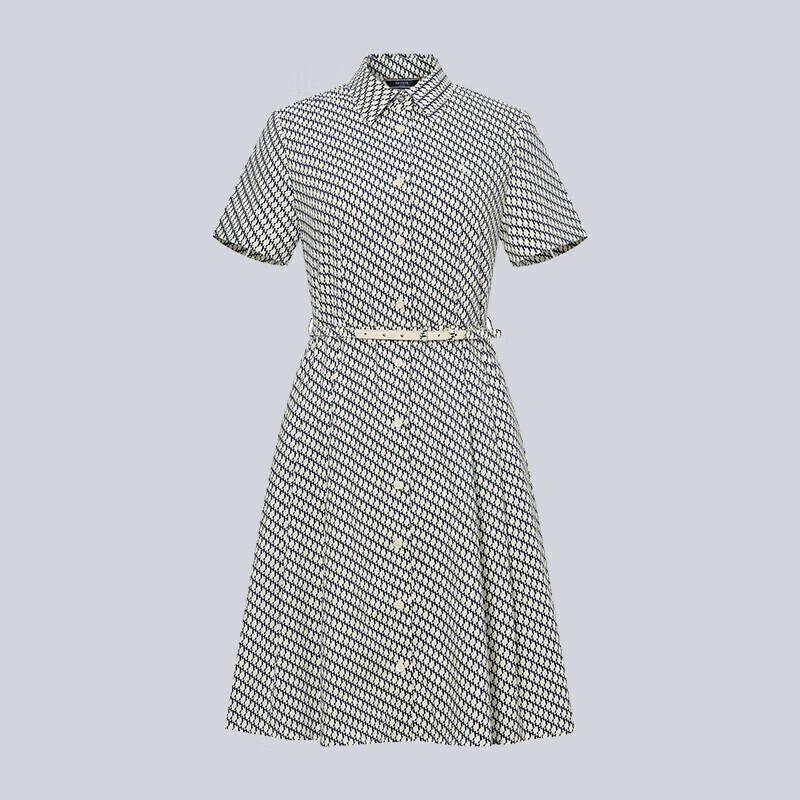 HAZZYS Women's Elegant Printed Short-Sleeve Shirt Dress