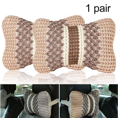 1pair Summer Travel Car Auto Seat Head Neck Rest Cushion Pad Headrest Pillow