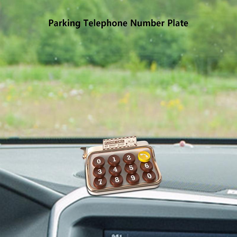 Temporary Parking Sign Retro Keyboard Design Sign Garage Parking Aid Auto Interior Decorations Car Stop Accessories Car Accessor