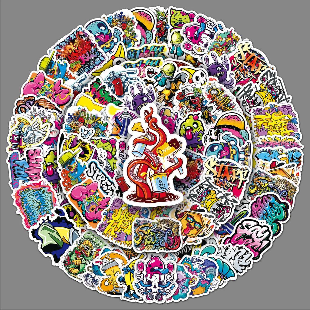 50 Pictures of Street Art Graffiti Personalized Cool Trendy Creative Guka DIY Mobile Phone Case Suitcase Stickers Waterproof
