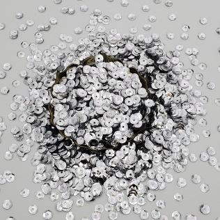 Wholesale 500g 6-12mm Medium-hole Silver-backed PET Electroplated Concave Sequins Beads Garment Accessories 6mm concave round shape
