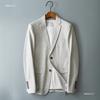 Mens Linen Blazer Lightweight Breathable Slim Fit Casual Suit Jacket
