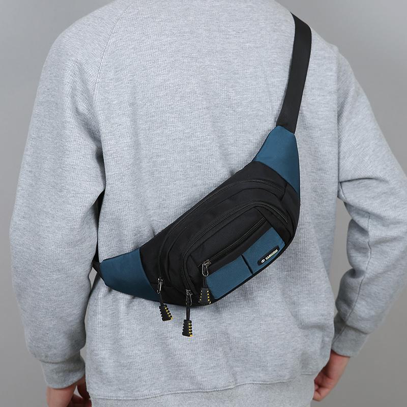 Men's Anti-Theft Waist Bag – Large Capacity Nylon Chest Pack with Multi-Layer Pockets for Travel & Sports
