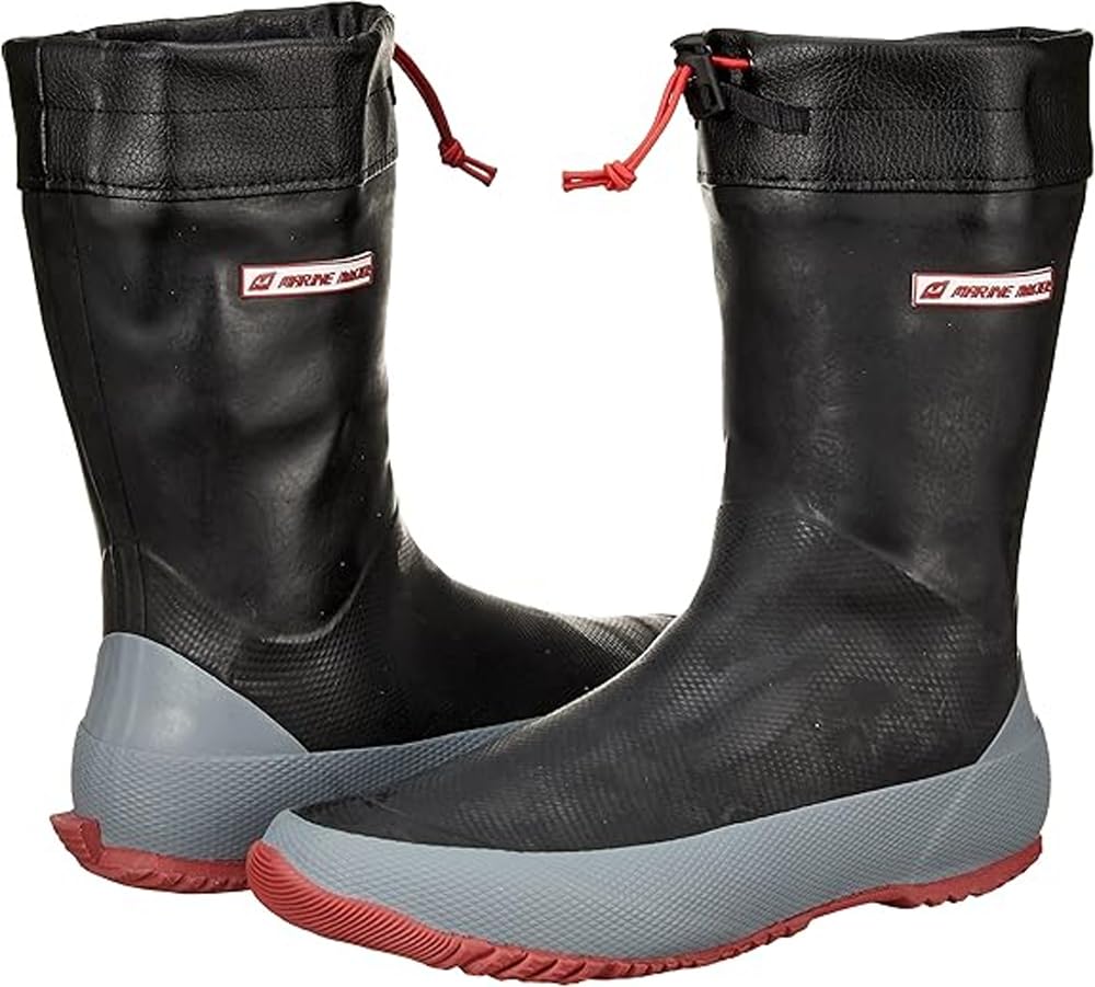 Atom Marine Master Rubber Short Rain Boots, Size S (23.5-24.0cm), Black, 383