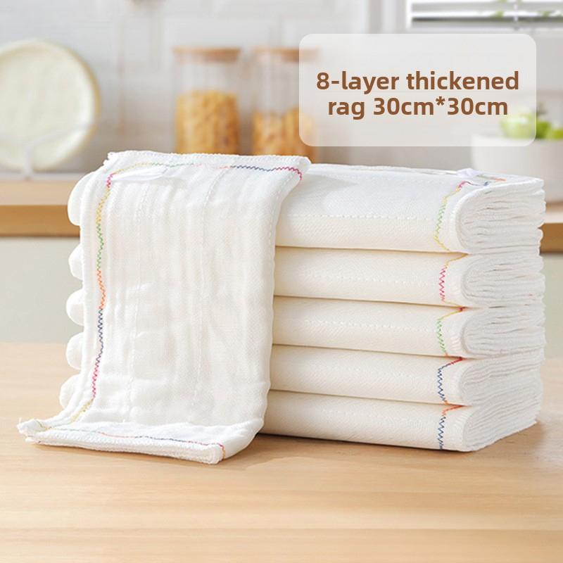 

Oleophobic kitchen cloth for dishwashing, food-grade, all-cotton, thickened, household use, non-stick oil, for lazy people 8 layers 30*30cm [4 pc