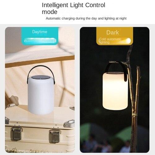 New LED solar desk light, portable light, induction charging night light, garden yard light, outdoor atmosphere camping light