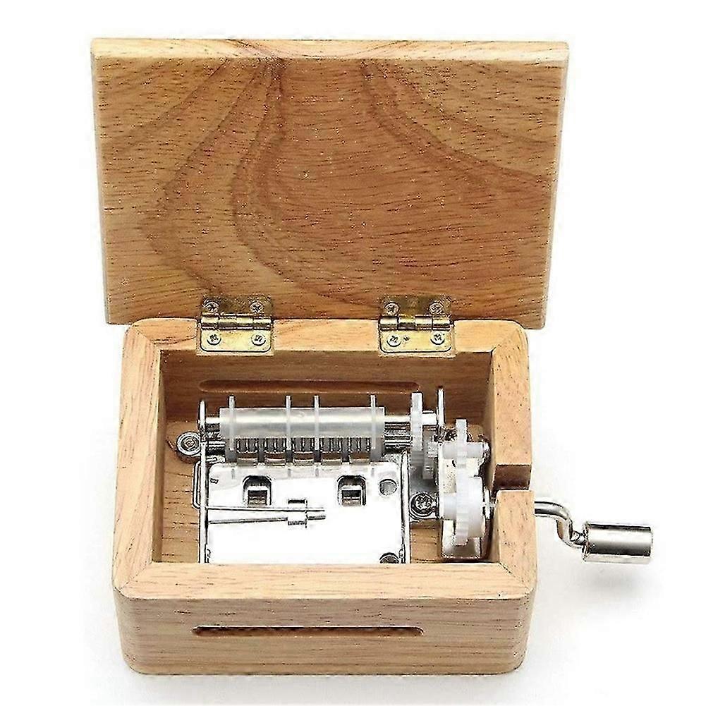 15 Tone Hand-Cranked DIY Music Box with Paper Strips Create Your Own Melodies Wooden Material 15-Note Mechanical Sound DIY Craft Music Kit for Custom-