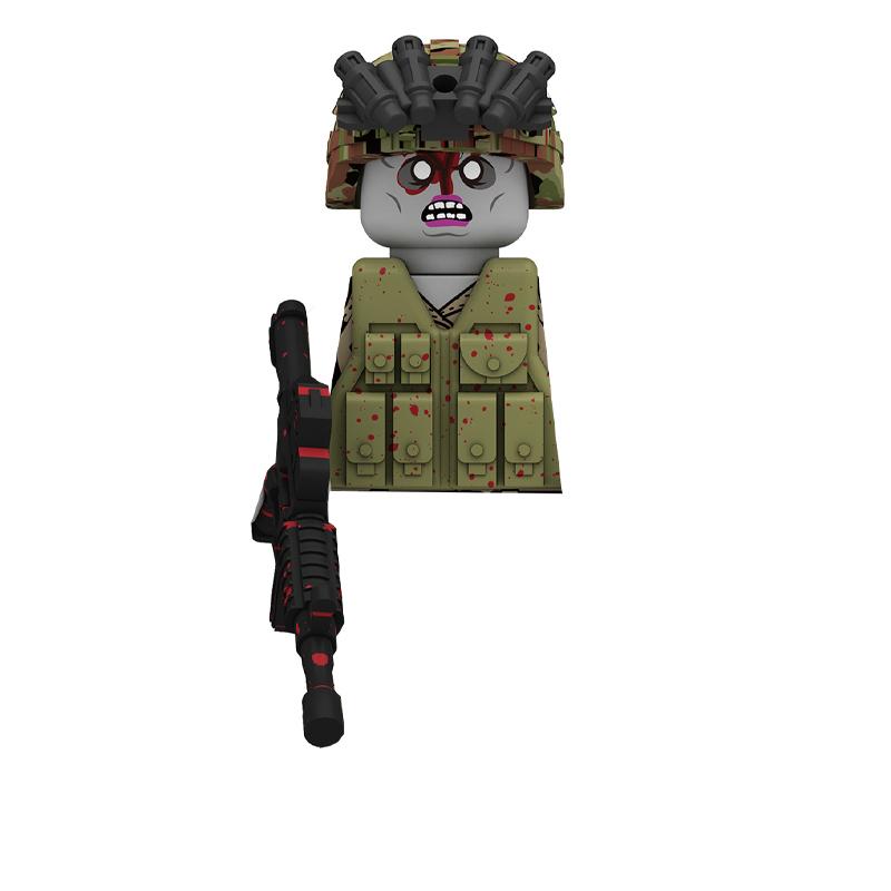 

Хоррор Хэллоуин Военный Ходячие мертвецы Солдат Фигурки Экшн Конструктор Армия Пехота Шлем Оружие Кирпичики Детская Игрушка Подарок