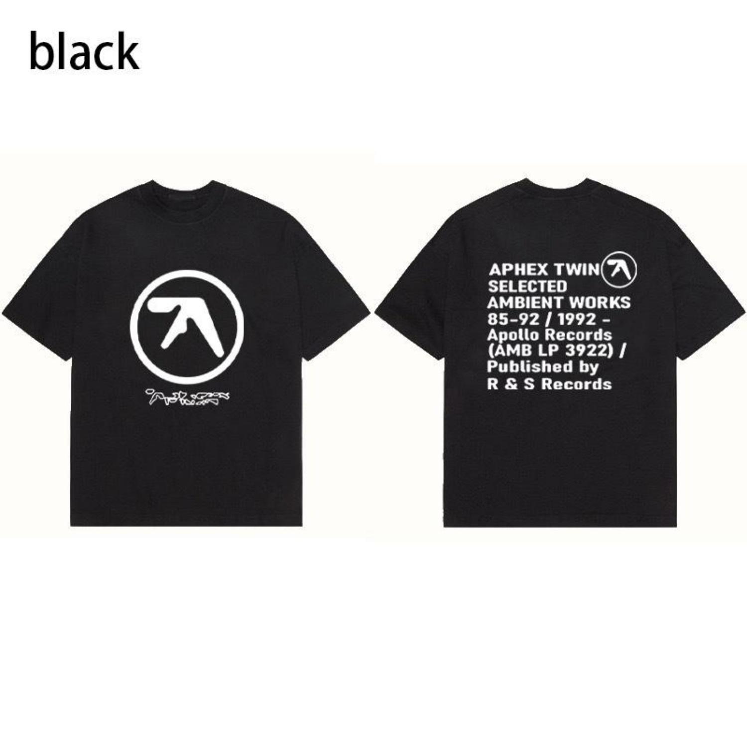 

Чоловіча футболка Aphex з чорним принтом, бавовняна, з графікою, оверсайз, корейська мода, з коротким рукавом, топи, футболки, одяг у стилі Y2k, вуличний одяг XXXXXL чорний