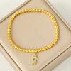 Fashion Round Bead 26 Crown Small Letter Bracelet Copper Plated Micro Inlaid Zircon High-end Jewelry