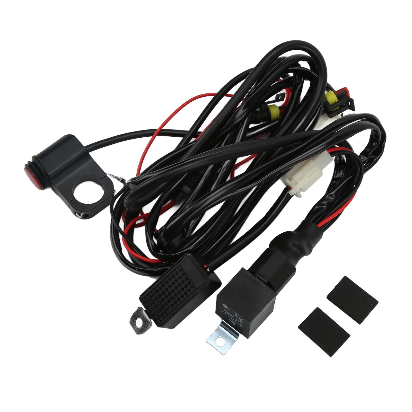 Koogeelife Unisex Light 13Ft Led Switch Wiring Harness 14Awg 1‑To‑2 With Relay 40A Fuse For Motorcycle Suv Atv Utv