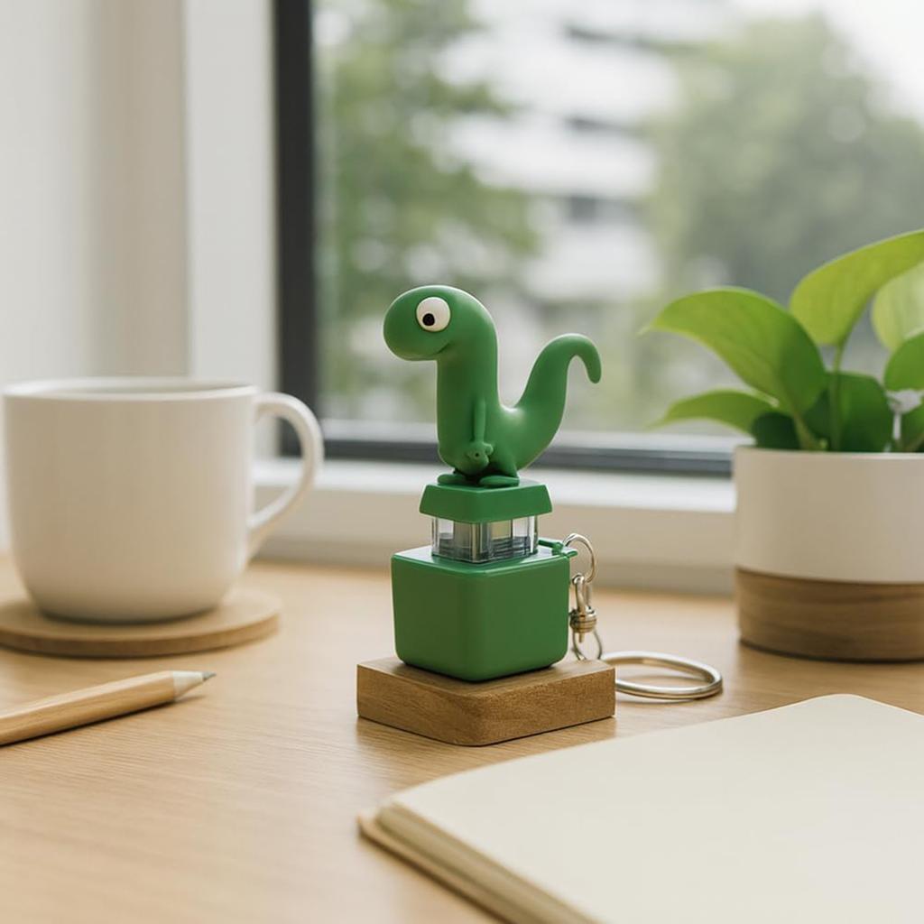 Lizard Button Keychain, Sound Button, Funny Rechargeable Animal Keychain With Colorful Lights, Fun Portable Anxiety Relief Toy