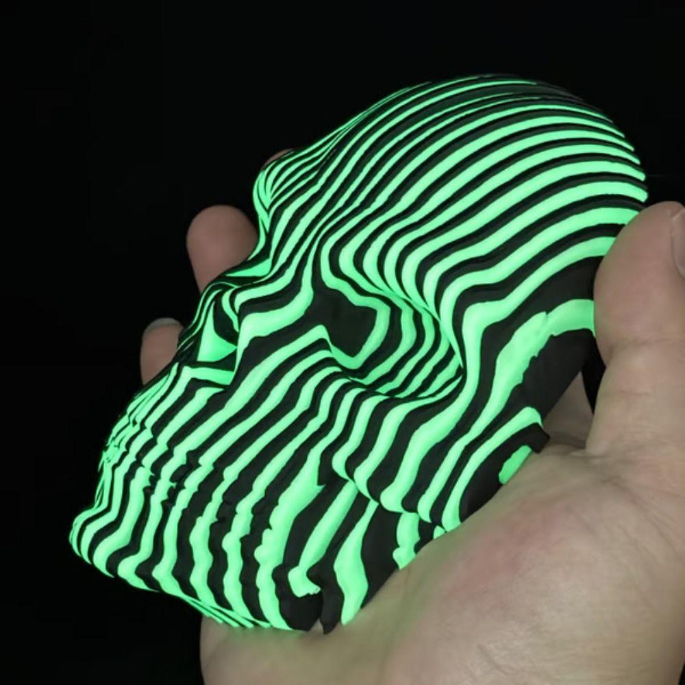 Model 3D Printing Skulls Toys Simulation Luminous Quantum Skull Glowing Skeleton Toy  Desktop Decor