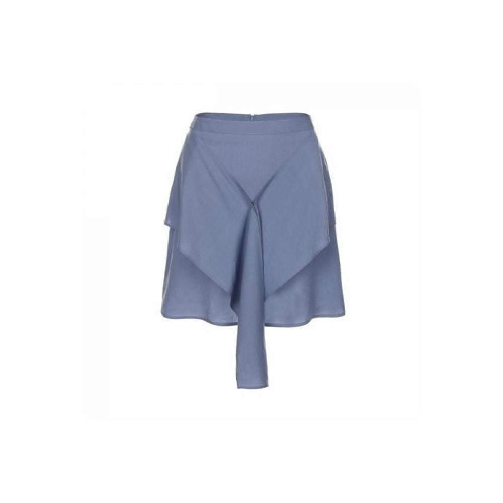 Bermudagrass Light Layered Ruffle Skirt Blue
