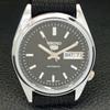 MENS VINTAGE REFURBISHED SEIKO 5 AUTOMATIC JAPAN BLACK DIAL WATCH A440545-4 Sk-a440545