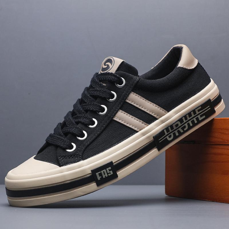 

Модные кроссовки Мужская дизайнерская обувь Новые парусиновые слипоны Дышащие на шнуровке Смешанные цвета Обувь для скейтборда Кроссовки для любителей хип-хопа SS25841 38 чёрный