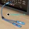EMK Extension Cable Shielded Cable TRS Y Splitter 1 Male to 2 Female inch Stereo Audio Cable for 6.35mm 1/4 Guitar/Bass/Amp/Mixer/Keyboard (30cm)