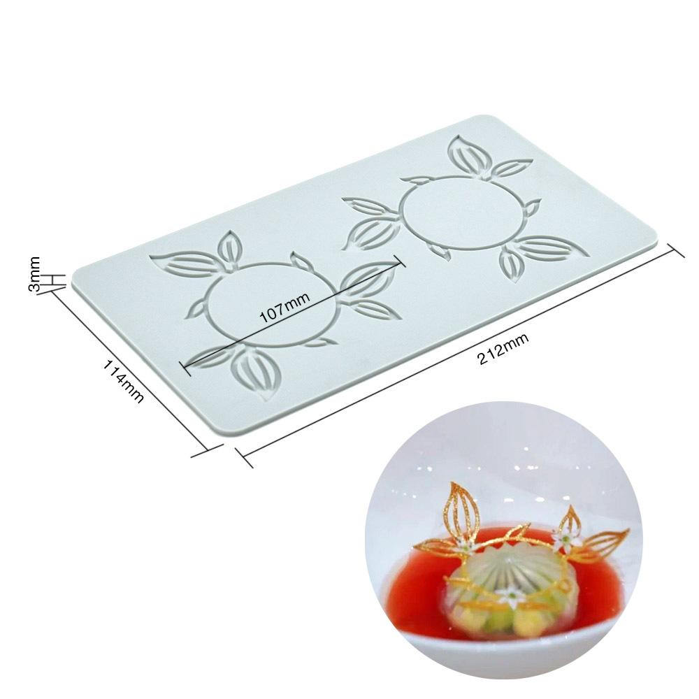 Multi-style Cake Lace Cushion Love Bubble Leaf Molecular Cuisine Creative Chinese Food Plate Silicone Mold Kitchen Baking Tool