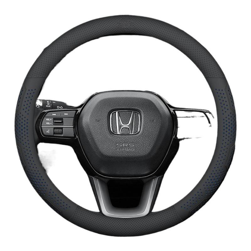 Leather Car Steering Wheel Cover for Honda HRV CRV Pilot Civic City ZRV Passport 2022 2023 2024 2025 2026 Accessories