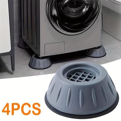 Lot de 4 patins anti-vibrations pour machine à laver – Protection du sol de la buanderie – Accessoires de buanderie