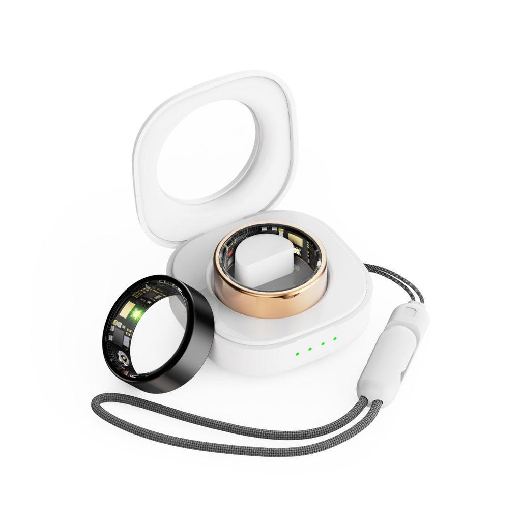 Smart Enamel Wearable Ring with Heart Rate, Blood Oxygen, Exercise & Sleep Monitoring