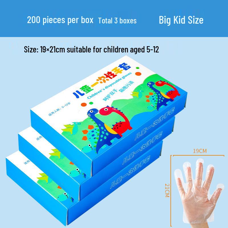 Wegwerphandschoenen van PE voor Kinderen, Voedselveilig, voor Horeca, in Doos/Zak