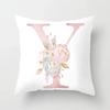 Sweet Pink Pillowcase Decoration 26 Letters Pillowcase Pillowcase Car Cushion Cover Home
